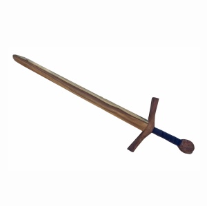 Sabie de Jucărie din Lemn Atavik - Model Cavaleresc, Mâner din Piele, 100% Lucrată Manual - Img 2