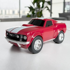 Baghera Mașinuță Ford Mustang Rosie 1966 – Mașinuță de Colecție Premium 18cm - Img 6