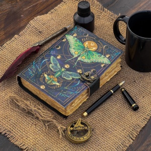Jurnal Vintage din Piele Grimoire – Model Fluturele de Noapte - Img 3