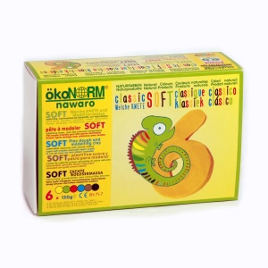 ökoNORM, Plastilina Naturala Nawaro SOFT - Set 6 Culori Clasice