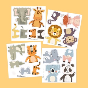 Puzzle Magnetic Ferflex® - Safari (Set 20 piese)
