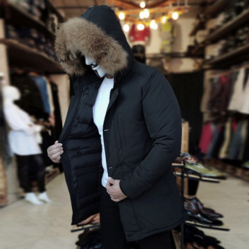 Geaca Barbati Parka cu BLANA NATURALA de Iarna cod: GB690