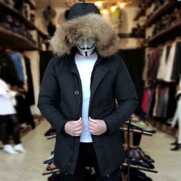 Geaca Barbati Parka cu BLANA NATURALA de Iarna cod: GB690