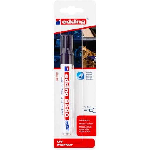 Marker Edding 8280 UV permanent, varf 1.5-3 mm, blister - Img 1