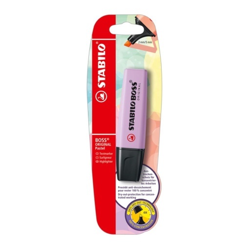 Textmarker Stabilo Boss Original Pastel, lila, blister - Img 1
