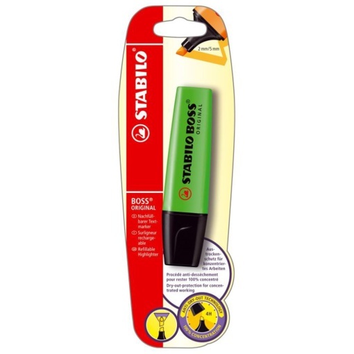 Textmarker Stabilo Boss Original, verde, blister - Img 1