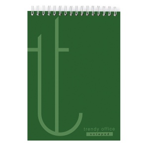 Blocnotes cu spira, Trendy Green, A4, dictando, 80 file