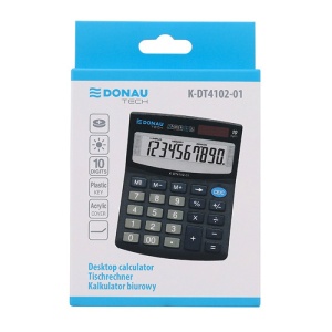 Calculator de birou Donau Tech, 122 x 100 x 32 mm, 10 digiti, negru - Img 4
