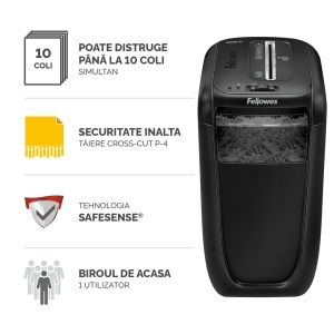 Distrugator de documente Fellowes 60CS, cross-cut, negru - Img 2