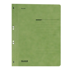 Dosar cu gauri 1/1 Lux Falken, carton, 250 g/mp, verde, 50 buc/set