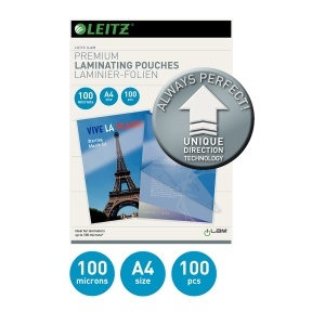 Folie Leitz UDT pentru laminare la cald, A4, 100 microni - Img 2