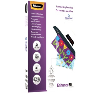 Folie pentru laminare Fellowes, 80 microni, A4, 100 coli/top - Img 3
