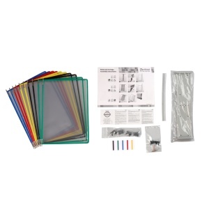 Kit complet Tarifold, din otel, pentru perete, A4, 10 display-uri, multicolor - Img 2