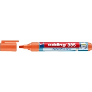 Marker flipchart edding Ecoline 385, corp din plastic reciclat, varf pensula flexibil, 1-5 mm, galben