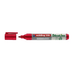 Marker pentru tabla Edding 28, ecologic, varf rotund, 1.5-3 mm, rosu