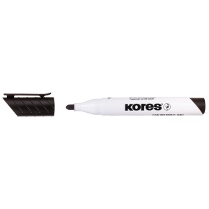 Marker pentru tabla Kores, varf rotund 3mm, negru