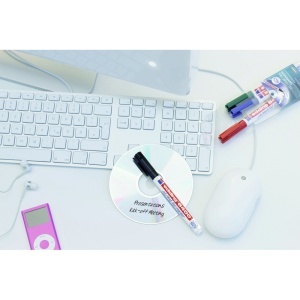 Marker permanent Edding 8400, pentru CD/DVD/BD, corp plastic, varf rotund, 0.75 mm, rosu - Img 3