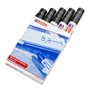 Marker permanent Edding 850, corp metalic, varf 5-15 mm, negru - Img 4
