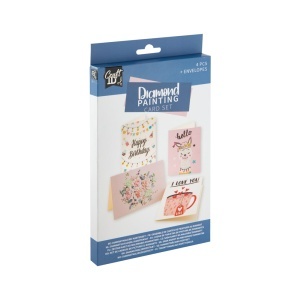 Pictura cu diamante Creative Craft, set 4 carduri, 18.1 x 13 cm