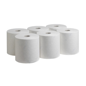 Rola prosop autocut, Kimberly Clark, Scott Control, 1 strat, alb, 300 metri, 6 role/set - Img 2