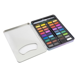 Set 36 culori Creative Craft, cutie metalica cu creion HB, pensula - Img 3