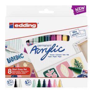 Set creativ Edding, markere acrilice, 8 bucati/set - Img 5