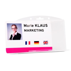 Suport card simplu Tarifold, PP, 60 x 89 mm, transparent, 10 bucati/set - Img 2