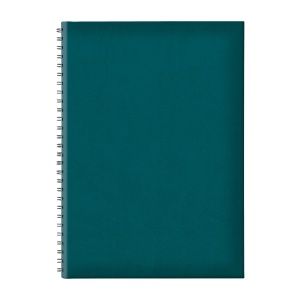 Agenda nedatata B5 TUCSON, hartie offset alb, spira ascunsa, coperta verde petrol