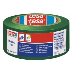 Banda adeziva de marcare Tesa, verde, 50 mm x 33 m