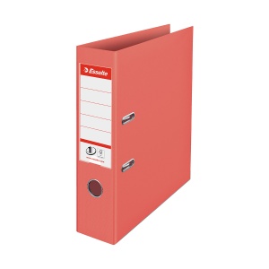 Biblioraft Esselte No.1 Power Colour'Breeze, PP/PP, partial reciclat, certificare FSC, A4, 75 mm, corai
