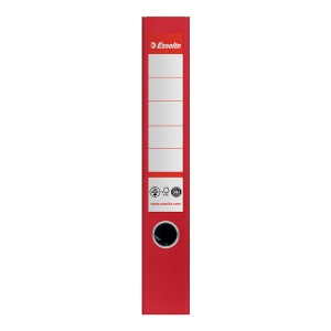 Biblioraft Esselte No.1 Power Recycled, carton, 100% reciclat, reciclabil, certificare FSC, A4, 50 mm, rosu - Img 3