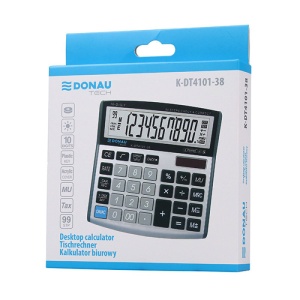 Calculator de birou Donau Tech, 136 x 134 x 28 mm, 10 digiti, argintiu - Img 3