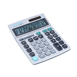 Calculator de birou Donau Tech, 210 x 154 x 37 mm, 12 digiti, argintiu - Img 2