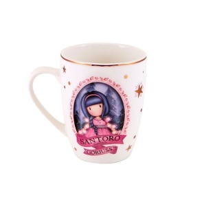 Cana Gorjuss Fairy Dusk, cu suport pentru cana