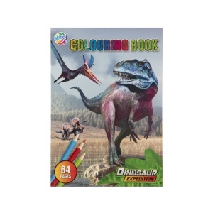 Carte de colorat A4 Creative Craft Dinosaur Expedition, tematica dinozauri, 64 motive