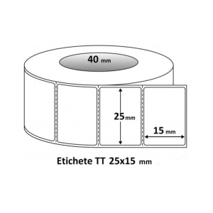 Etichete autoadezive 25x15 mm, 25.500 etichete/rola