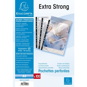 File de protectie Exacompta Cristal, grosime 90 microni, 100 bucati/set - Img 6