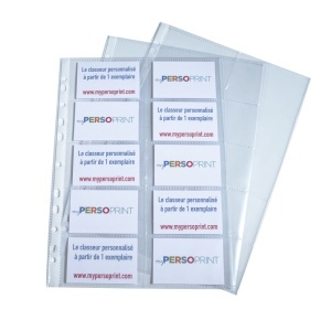 File de protectie Exacompta, pentru carti de vizita, 110 microni, 10 bucati/set - Img 4