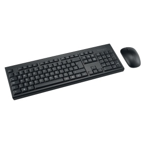 Kit tastatura + mouse Kensington EQ KM150, 2 baterii AA incluse, conexiune wireless, mouse reincarcabil, plastic partial reciclat, negru