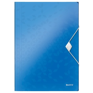 Mapa cu elastic Leitz WOW, PP, A4, 150 coli, albastru