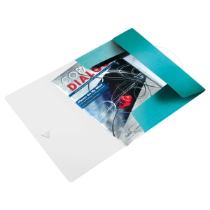 Mapa cu elastic Leitz WOW, PP, A4, 150 coli, turcoaz - Img 3