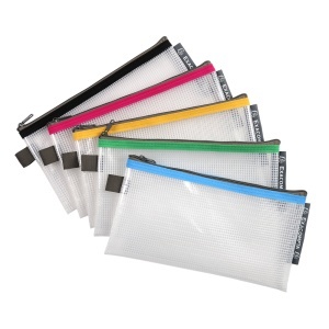 Mapa protectie, inchidere fermoar, DL, 10x31 cm, transparent - Img 2
