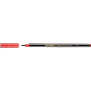 Marker Edding 1340 Glitter, varf tip pensula, 1-6 mm, rosu
