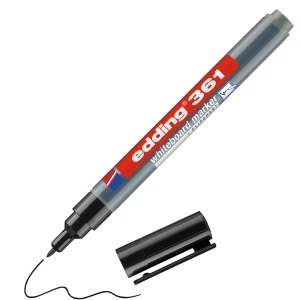 Marker Edding 361 pentru tabla, corp plastic, varf 1 mm, negru - Img 3