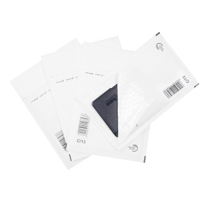 Plic cu protectie, 150 x 210 mm (interior), alb, banda silicon, 90 g/mp, 5 bucati/set - Img 2