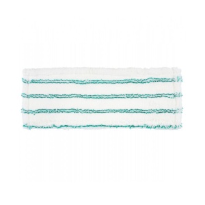 Rezerva mop plat din microfibra, alb/verde, 40 cm
