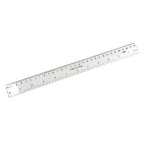 Rigla plastic, transparent, 30 cm