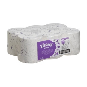 Rola prosop Kimberly-Clark Kleenex Ultra, premium, autocut, 600 portii, alba, 6 role/bax - Img 4