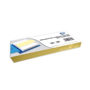 Separatoare carton color cu 2 perforatii, 160 gr/mp, 10*24 cm, 100 bucati/set