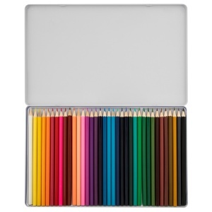 Set 36 creioane colorate Creative Craft, in cutie metalica - Img 3